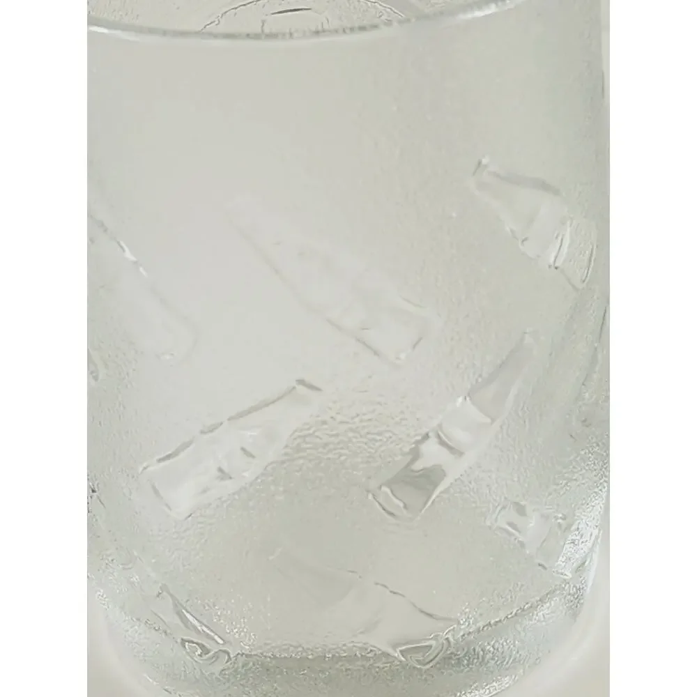 Coca Cola Frosted Glass Coffee Mug Embossed Logo 12oz Tea Cup 4